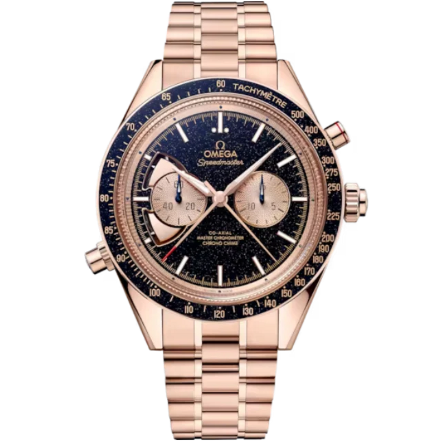 SPEEDMASTER CHRONO CHIME 44 MM SEDNA™ GOLD WITH BLUE DIAL