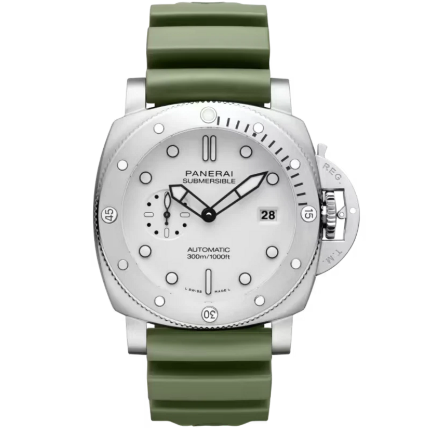 SUBMERSIBLE QUARANTAQUATTRO BIANCO PAM01226 44 MM STAINLESS STEEL WITH WHITE DIAL