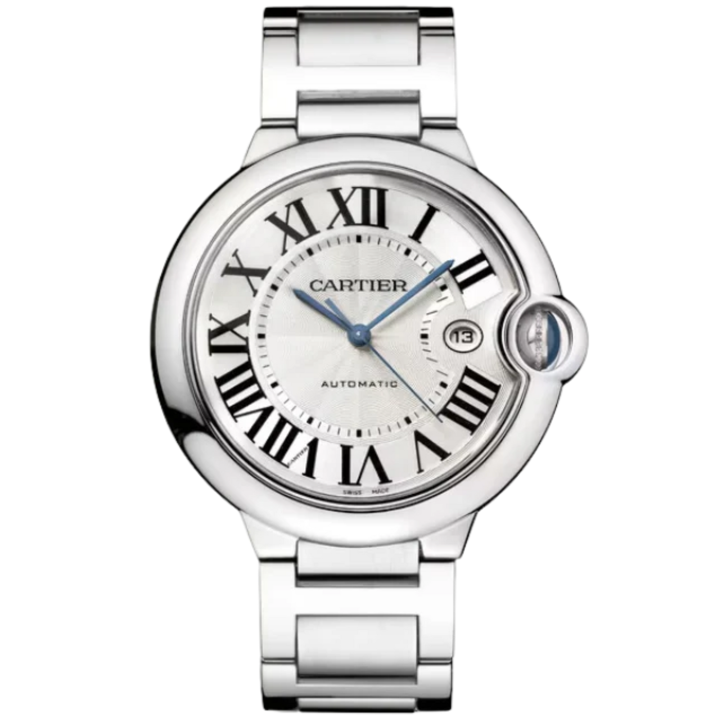BALLON BLEU DE CARTIER 42 MM STAINLESS STEEL WITH SILVER GUILLOCHE DIAL