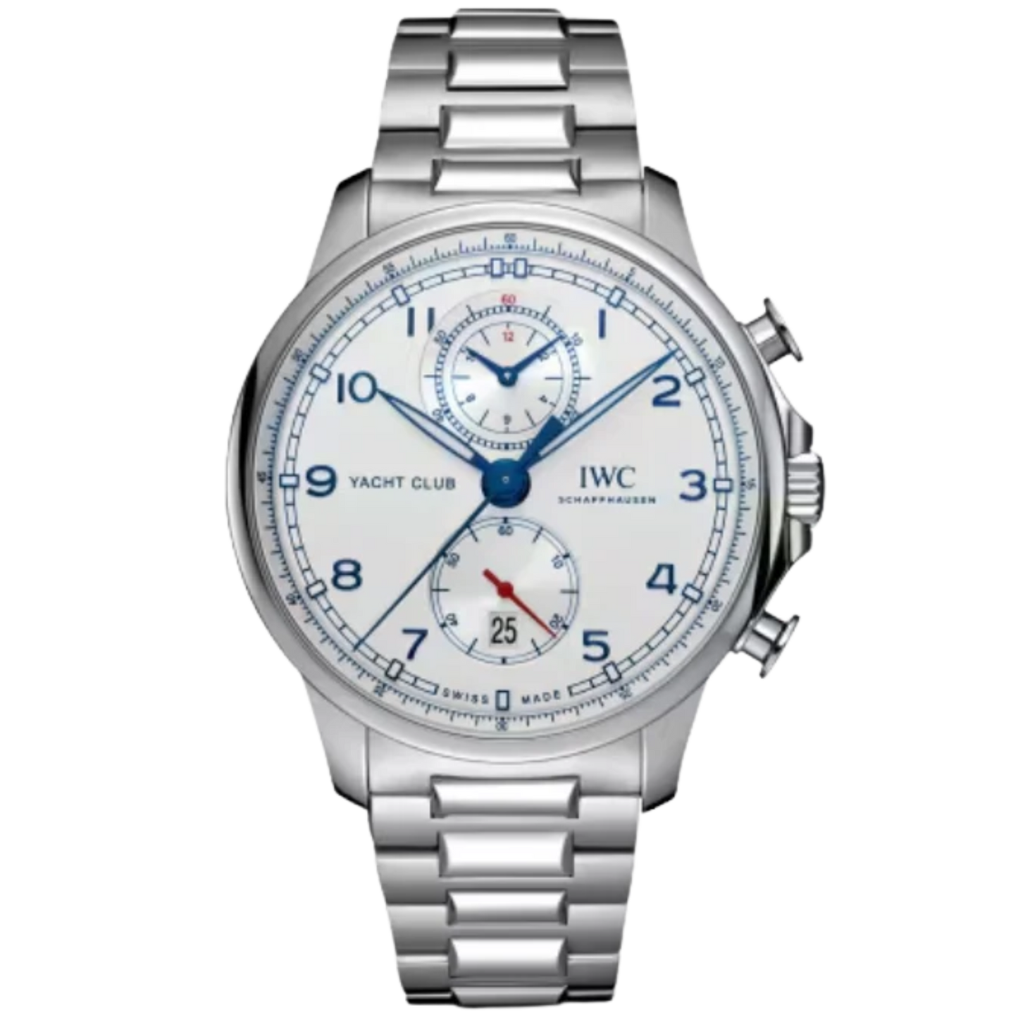 PORTUGIESER YACHT CLUB CHRONOGRAPH 45 MM STAINLESS STEEL WITH WHITE DIAL