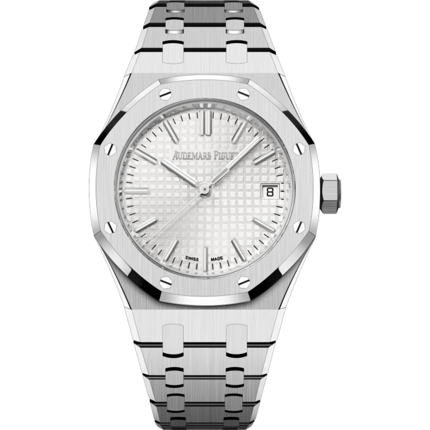 Royal Oak Selfwinding 50th Anniversary 37MM Stainless Steel Bracelet Silver-Toned Dial With Grande Tapisserie Pattern Stainless Steel Case