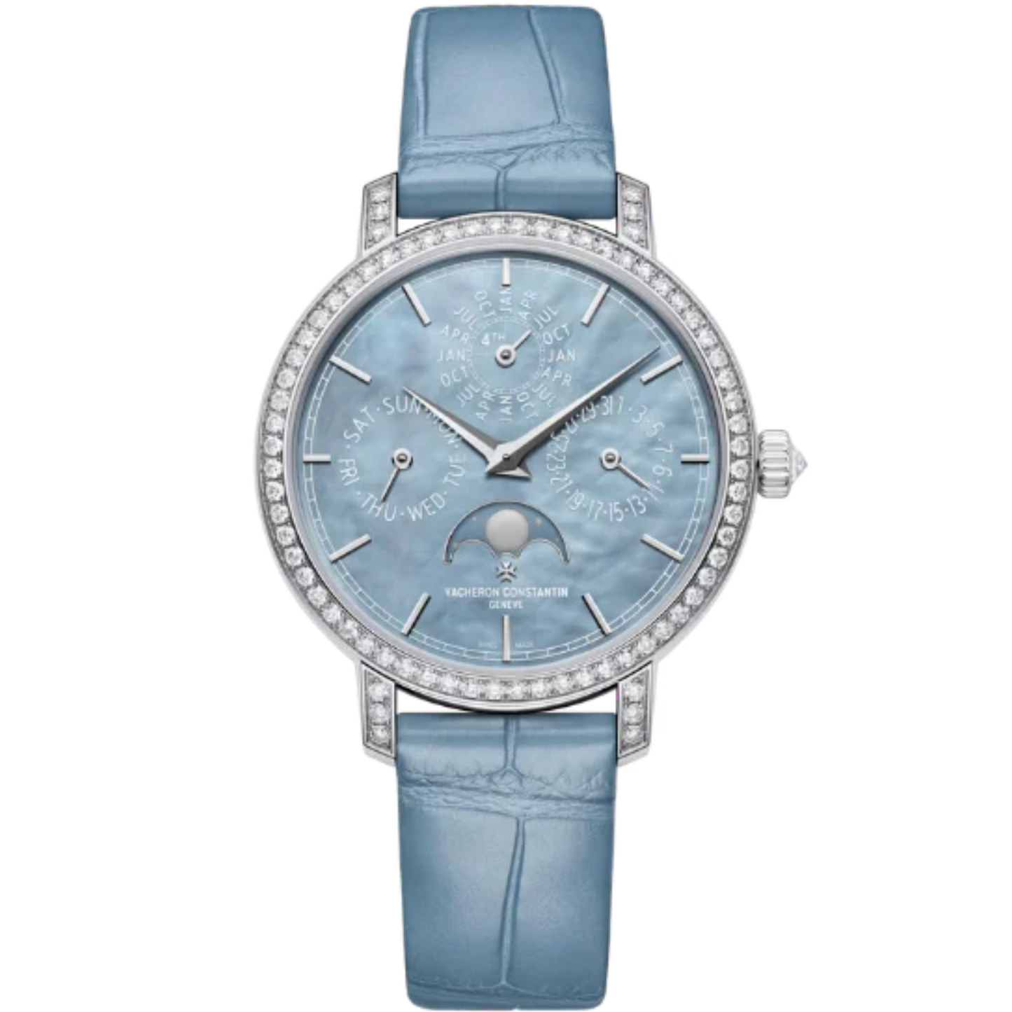 TRADITIONNELLE PERPETUAL CALENDAR ULTRA-THIN 36 MM 18K WHITE GOLD WITH BLUE MOTHER OF PEARL DIAL