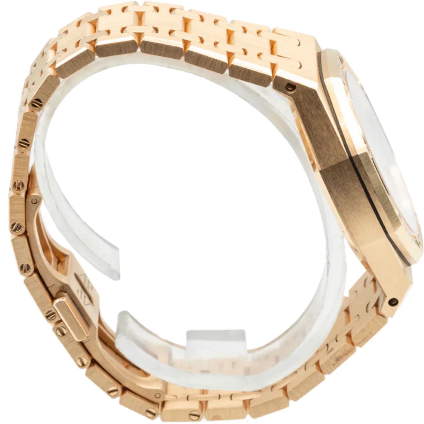 Royal Oak Selfwinding 50th Anniversary 34MM 18-Carat Pink Gold Bracelet Silver-Toned Dial With Grande Tapisserie Pattern 18-Carat Pink Gold Case Bezel Set With Brilliant-Cut Diamonds