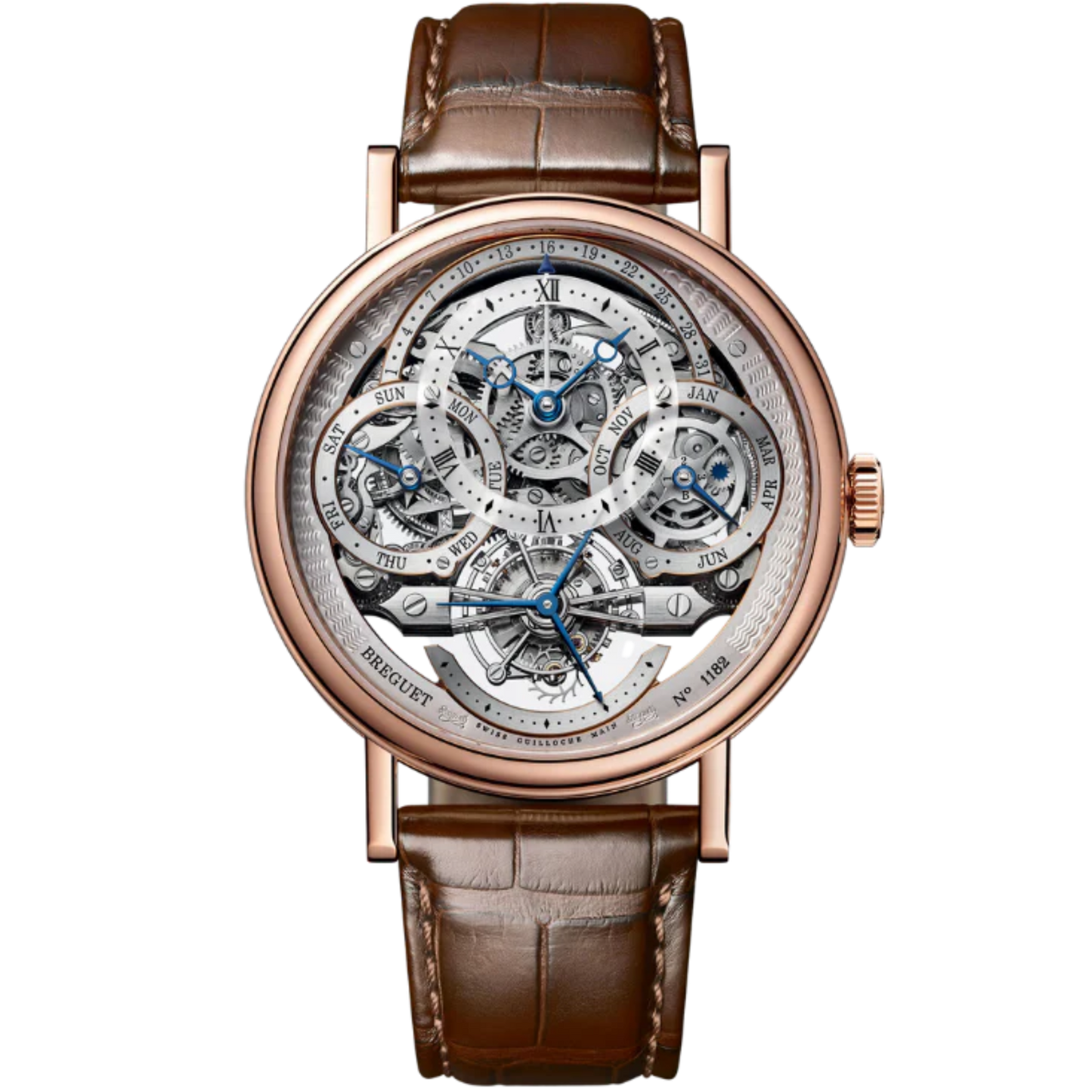 CLASSIQUE COMPLICATIONS 3795 41 MM ROSE GOLD WITH SILVER OPEN WORKED DIAL