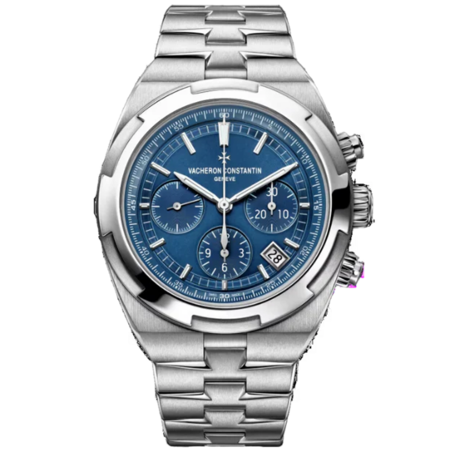 Vacheron Constantin Ref. 5500V/110A-B148 Stainless Steel OVERSEAS Chronograph Blue Dial