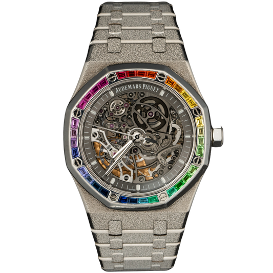 Audemars Piguet Royal Oak Ref. 15412BC.YG.1224BC.03 41MM Frosted Gold Double Balance Wheel White Gold Openworked Dial