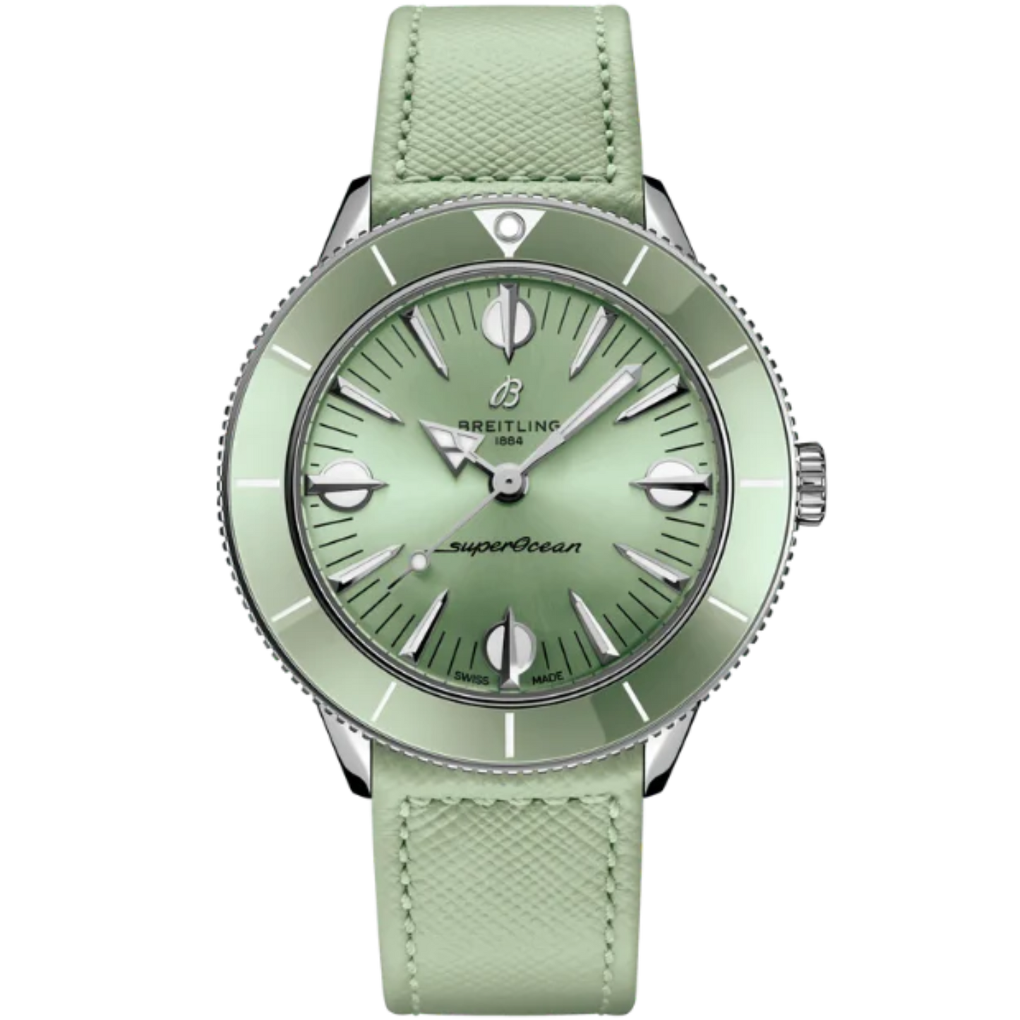 SUPEROCEAN HERITAGE '57 PASTEL PARADISE 38 MM STAINLESS STEEL WITH MINT GREEN DIAL