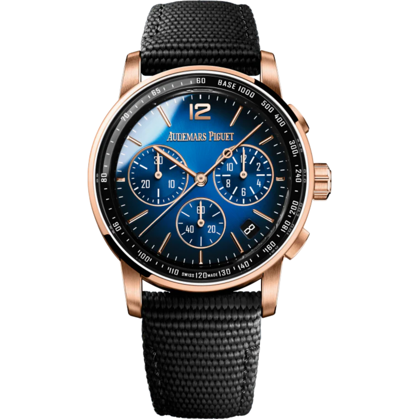 Audemars Piguet Code 11.59 Ref. 26393OR.OO.A002KB.03 41MM Rose Gold Chronograph Blue Dial