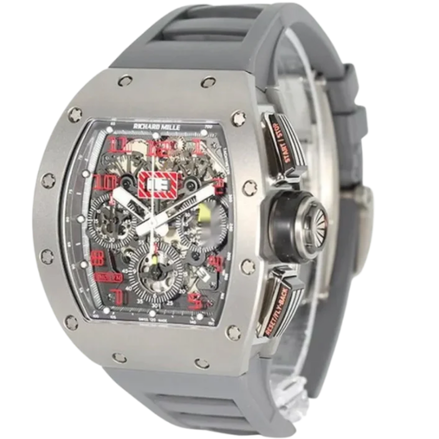 RM 011 Felipe Massa Titanium Sandblast Rubber Strap Titanium Case