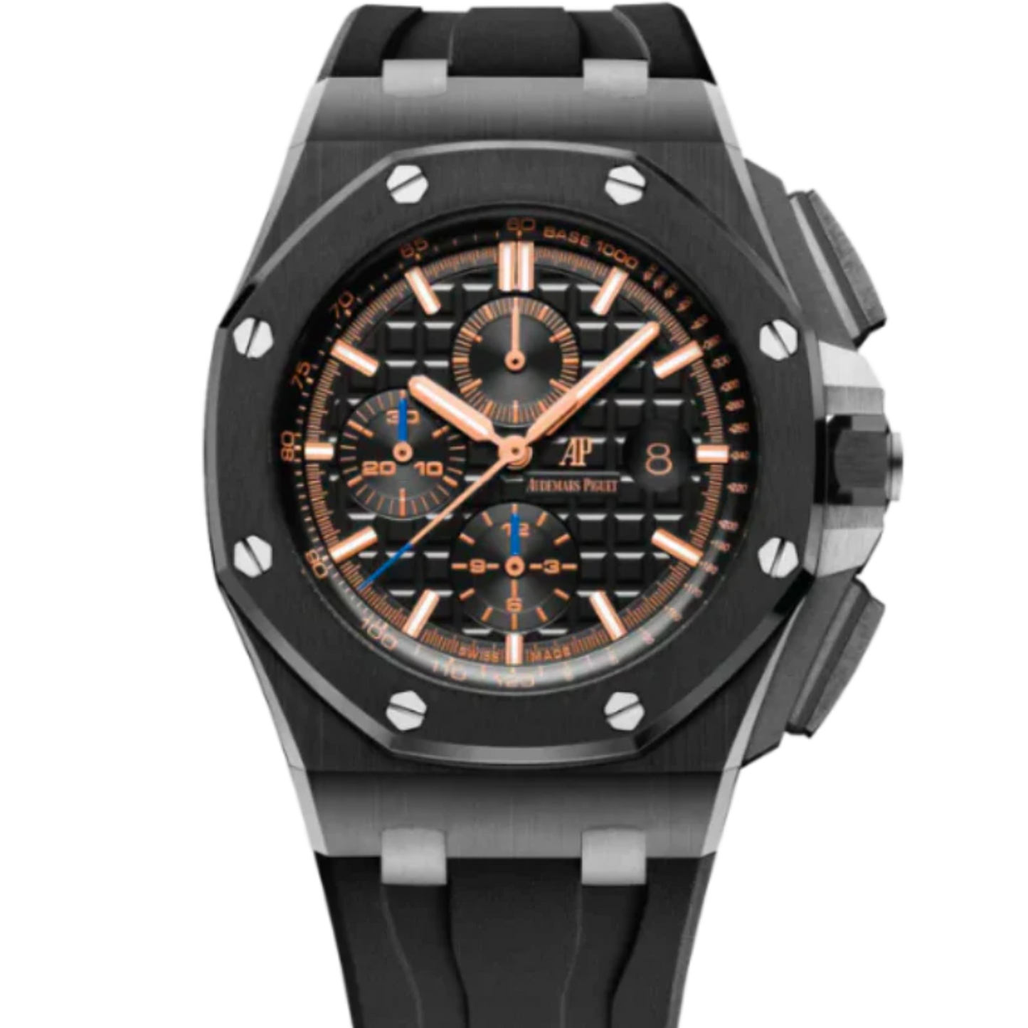 26405CE.OO.A002CA.02 44MM Black Ceramic w Blue Accent Dial