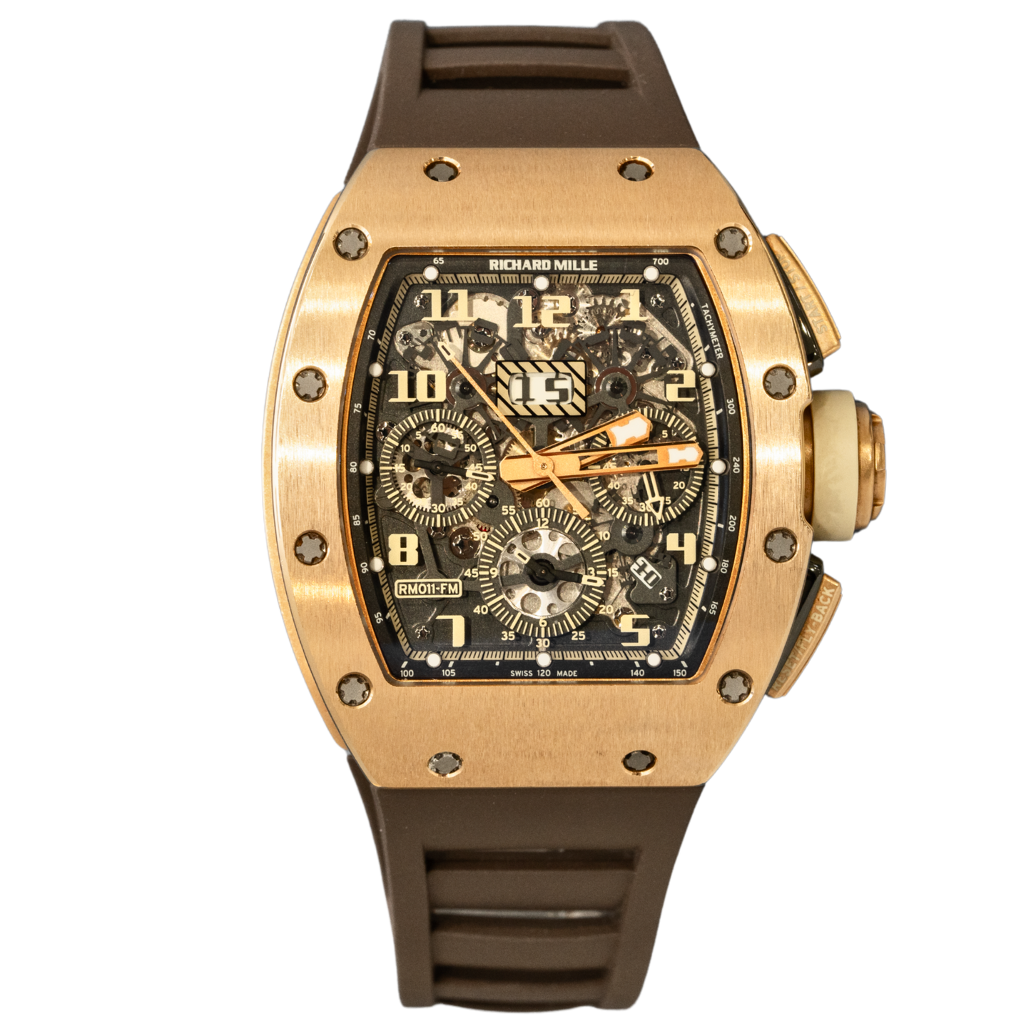 Richard Mille RM011 "Ivory" Full Rose Gold Chronograph