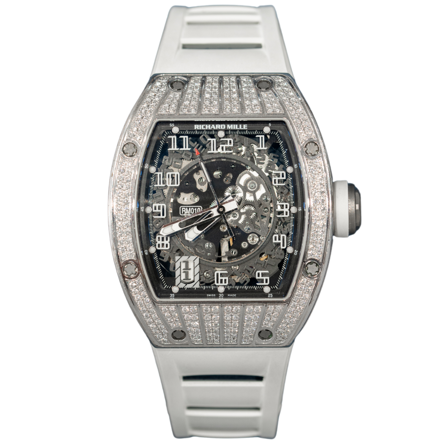 Richard Mille RM010 White Gold Full Factory Med Set