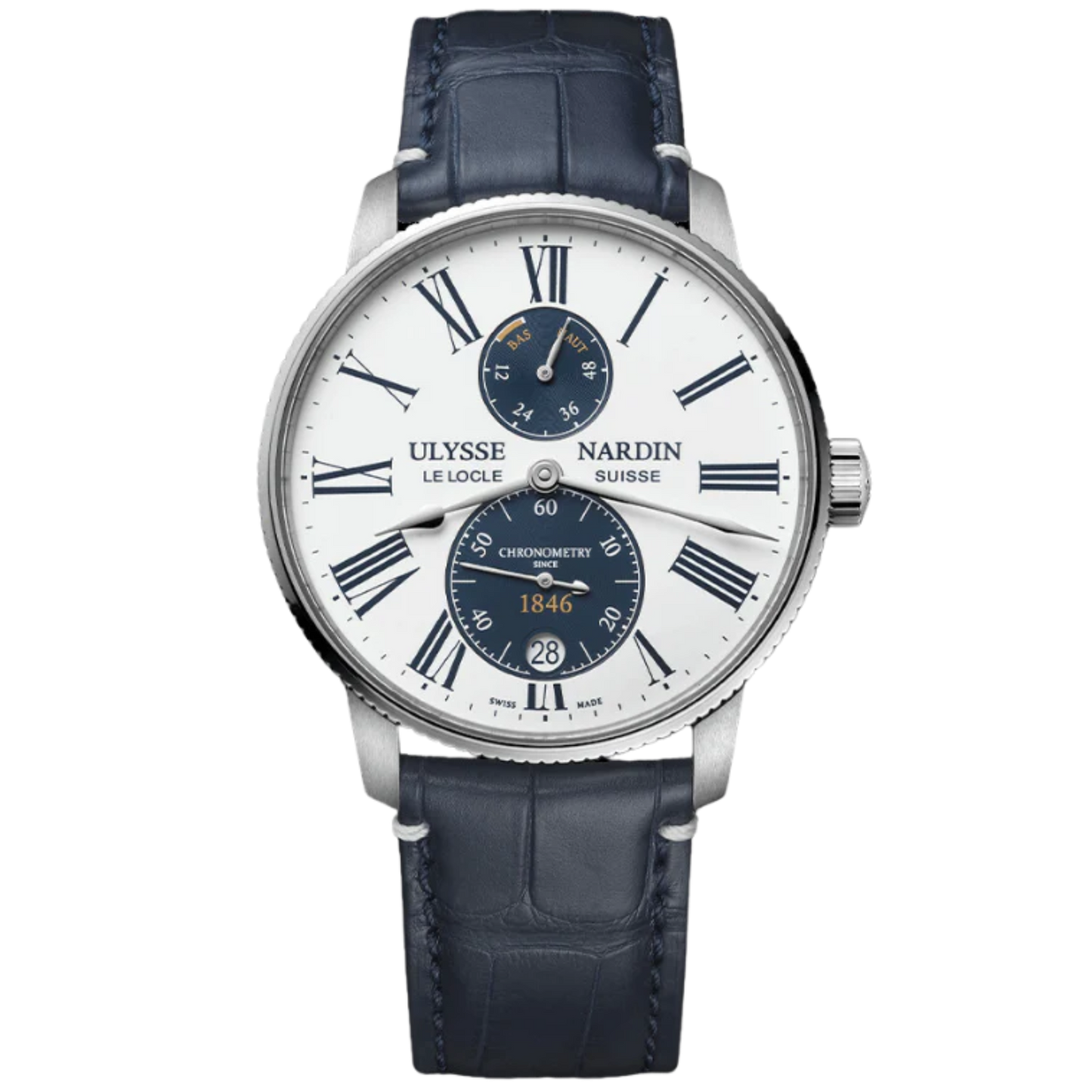 MARINE TORPILLEUR PANDA 42 MM STAINLESS STEEL WITH WHITE DIAL