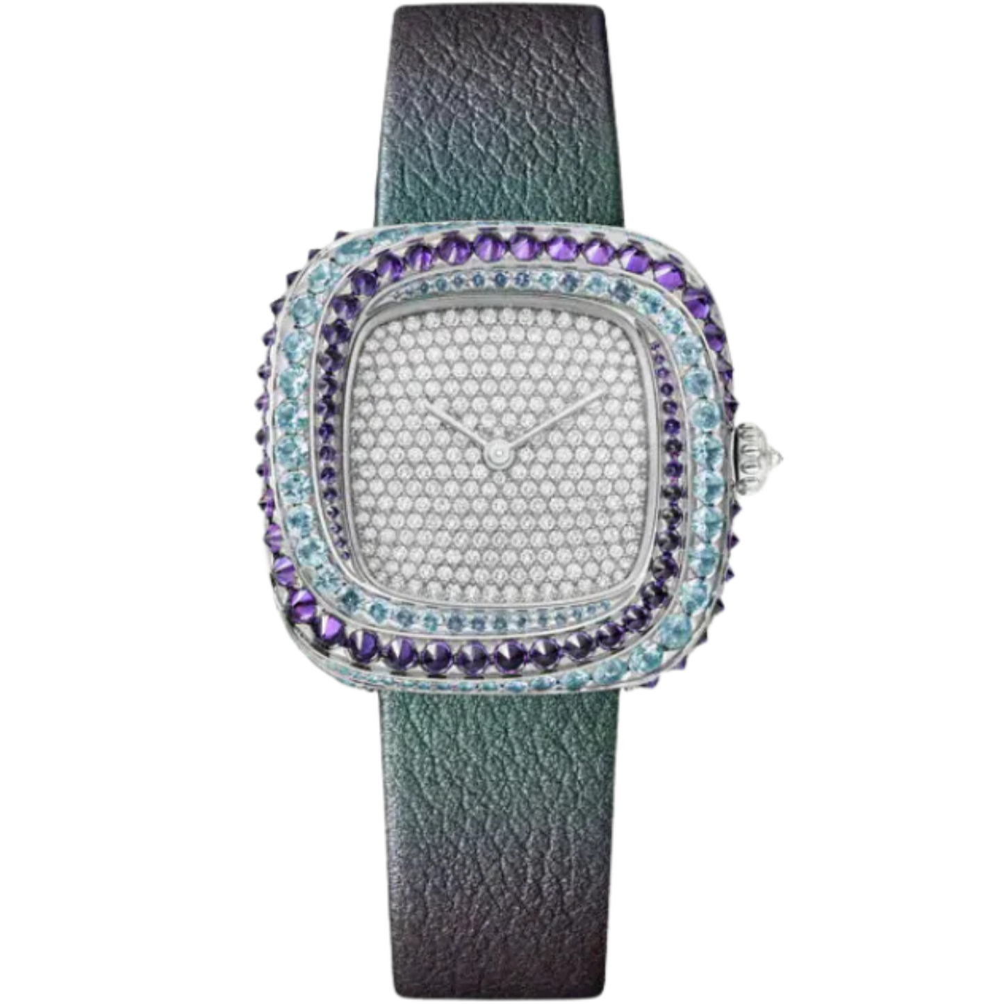 COUSSIN DE CARTIER 30 MM RHODIUM FINISH WHITE GOLD WITH WHITE GOLD DIAL