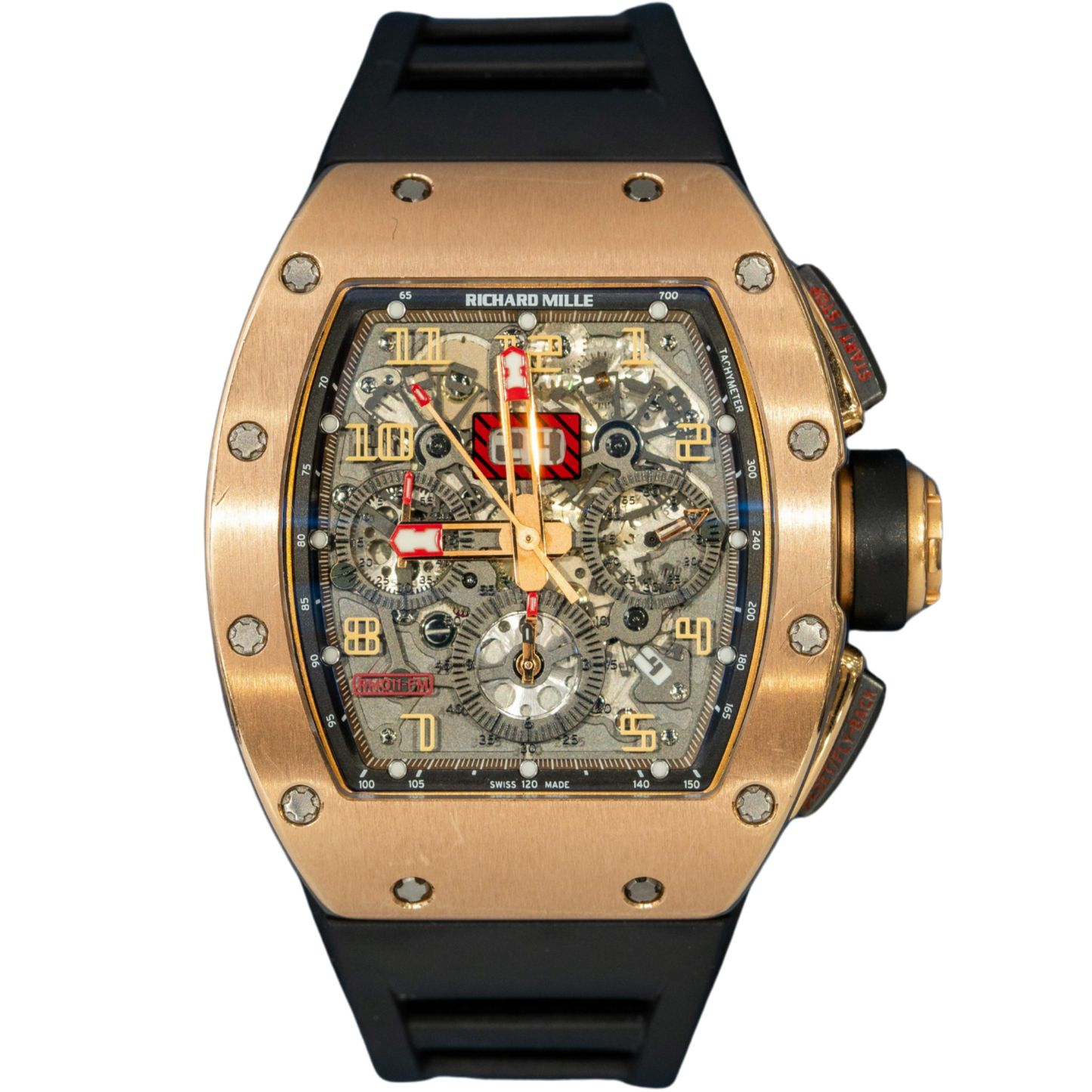 Richard Mille RM011 "Red Kite" Rose Gold/Black DLC Chronograph