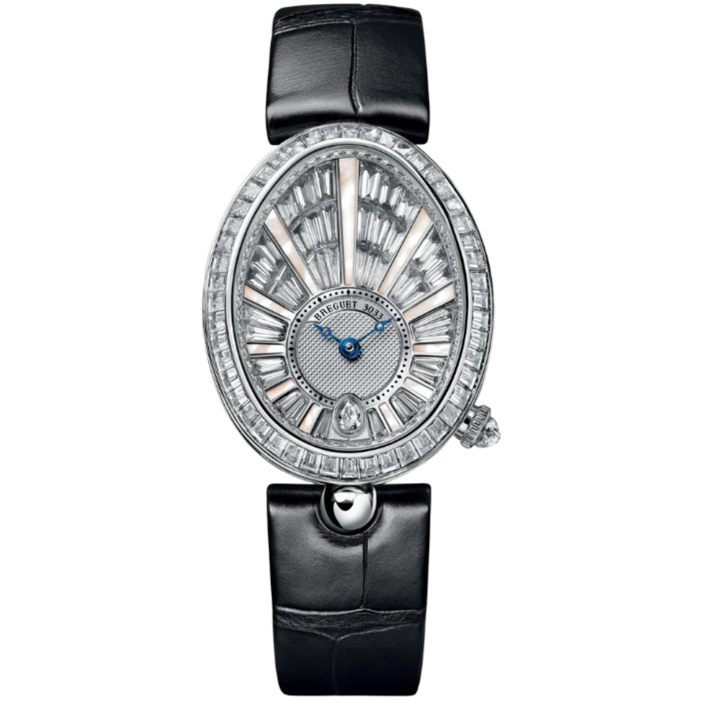 REINE DE NAPLES 8939 38 MM WHITE GOLD WITH SILVER DIAL