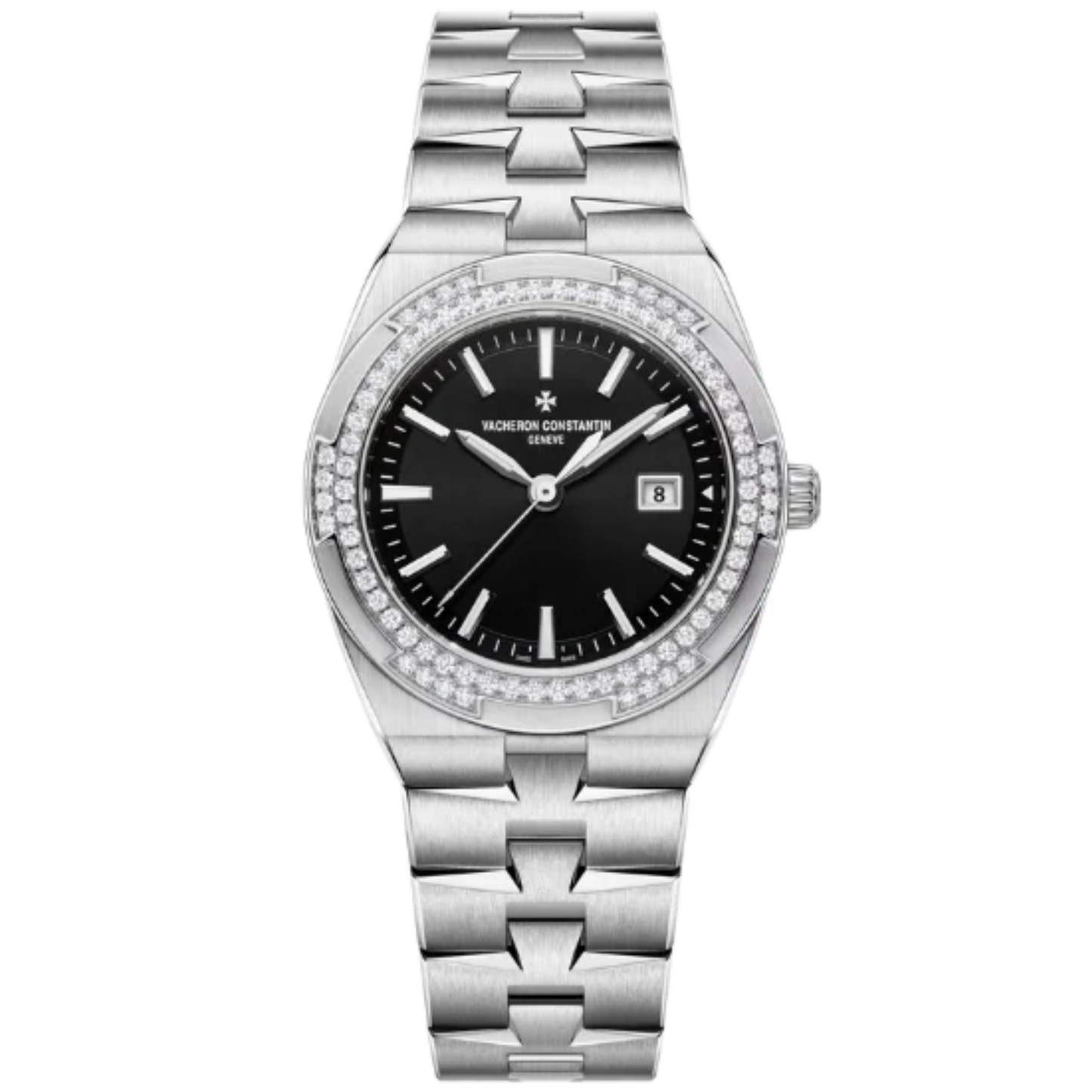 OVERSEAS QUARTZ 33 MM STAINLESS STEEL WITH BLACK BRASS DIAL