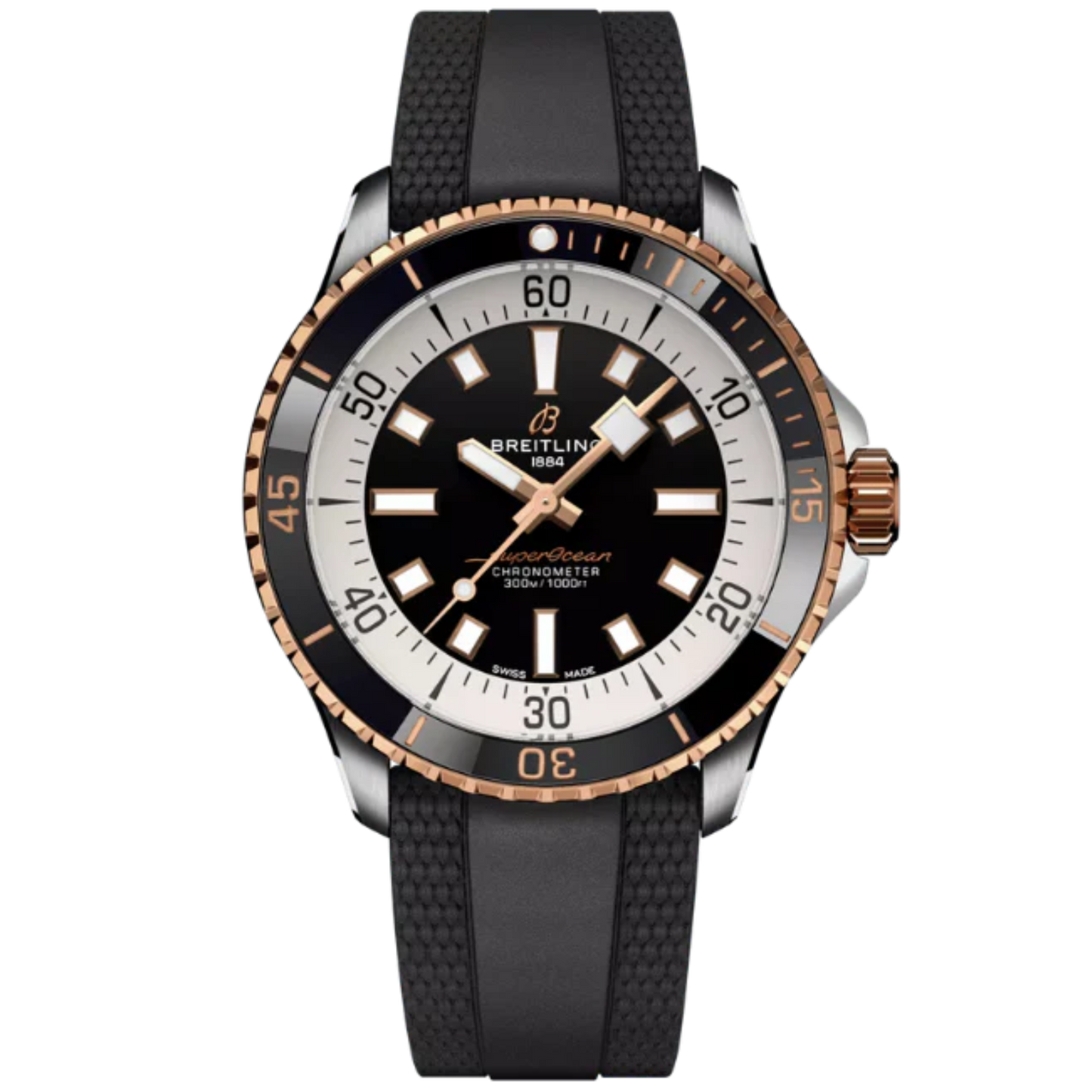 SUPEROCEAN AUTOMATIC 42 MM STAINLESS STEEL & 18K ROSE GOLD WITH BLACK DIAL