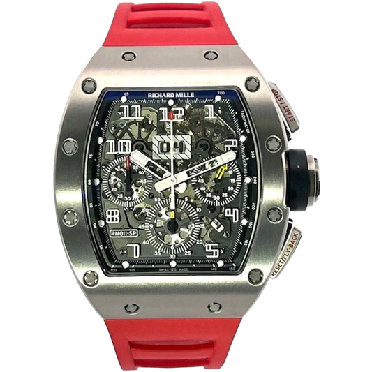 RM 011 Automatic Red Rubber Strap Limited Edition Titanium Case