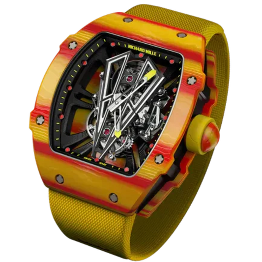 RM 027 Tourbillon Rafael Nadal Manual Winding Textile Strap Transparent Dial