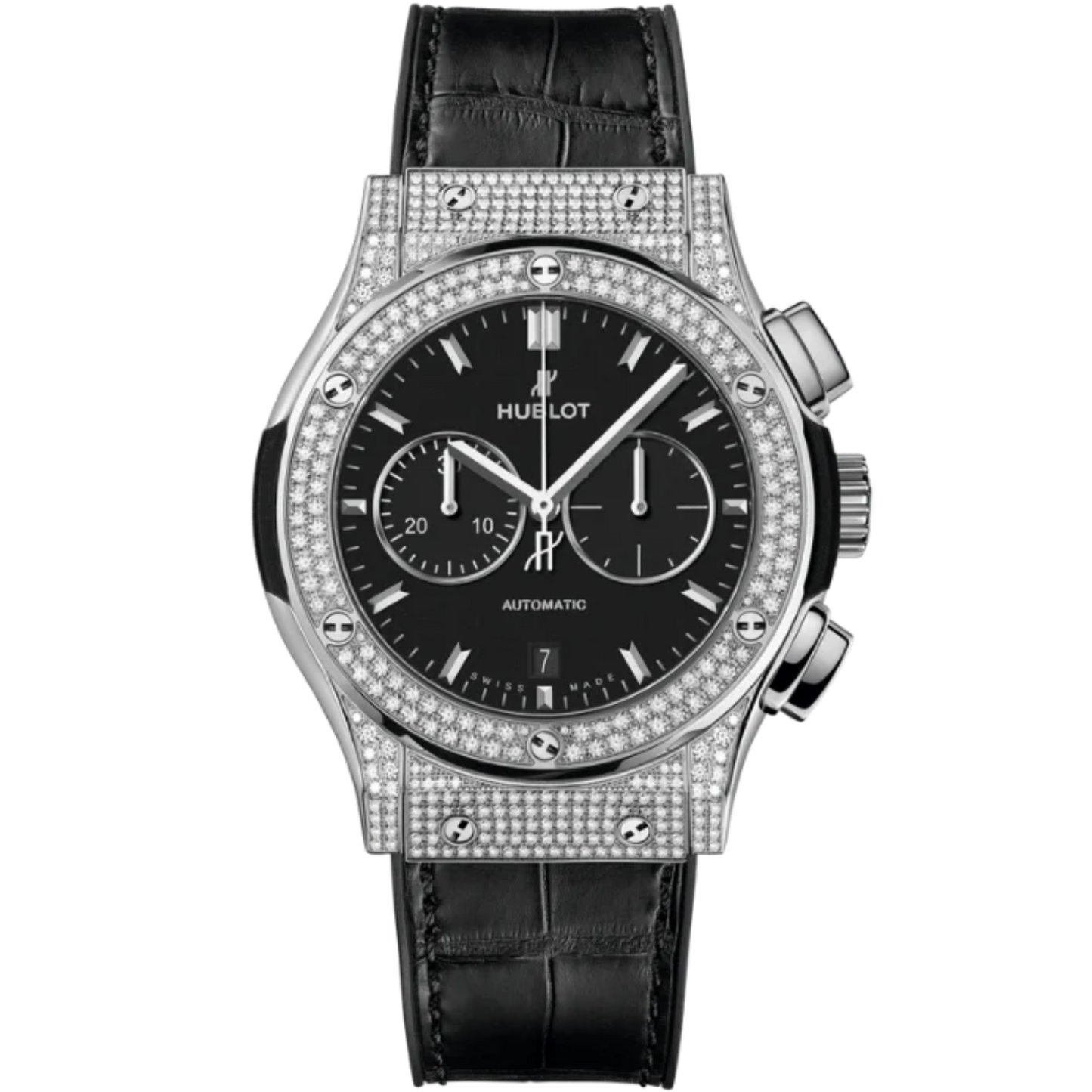 CLASSIC FUSION 42 MM CHRONOGRAPH TITANIUM PAVÉ