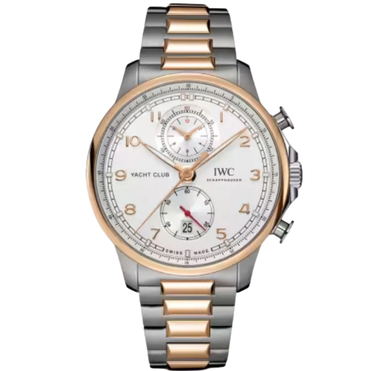 PORTUGIESER YACHT CLUB CHRONOGRAPH 45 MM STAINLESS STEEL & GOLD WITH WHITE DIAL