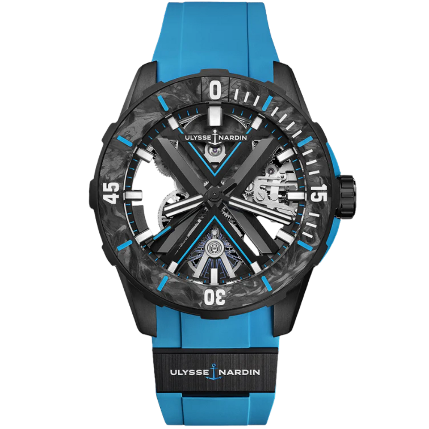 DIVER X SKELETON AZURE 44 MM TITANIUM WITH OPENWORKED DIAL