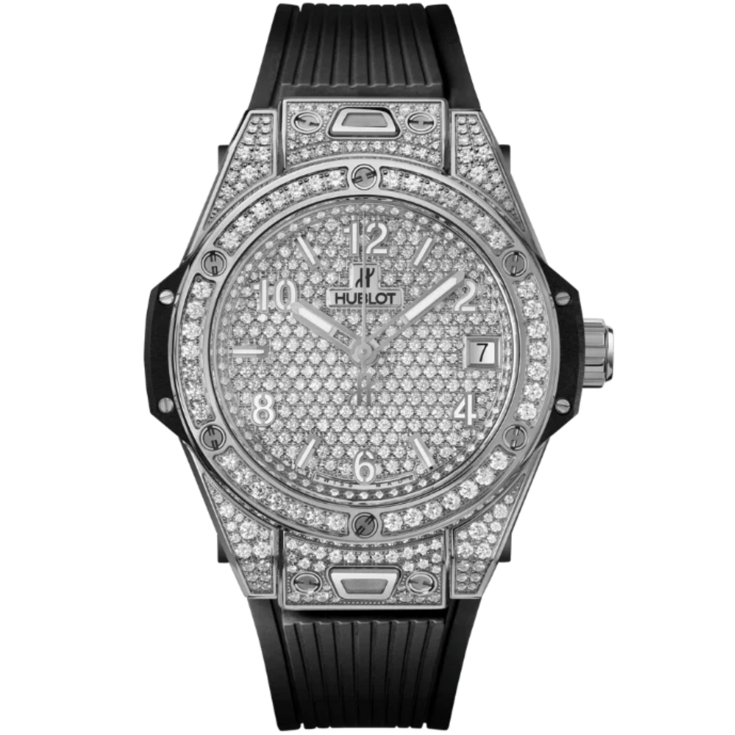 Big Bang 39mm ONE CLICK STEEL FULL PAVÉ