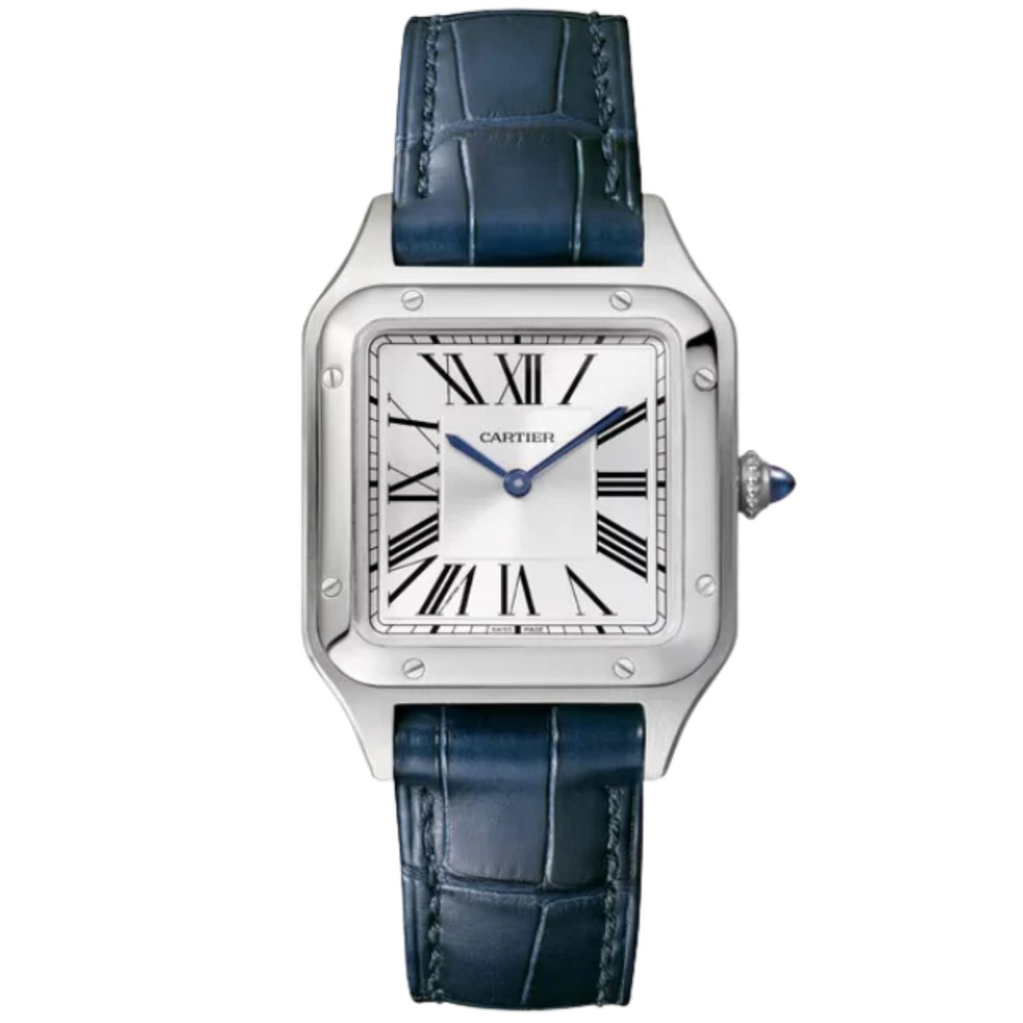 SANTOS 38 MM DUMONT SILVER STAINLESS STEEL