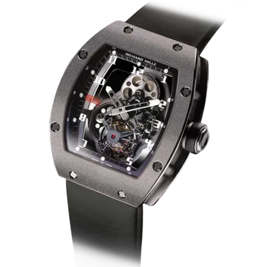 RM 009 Tourbillon Felipe Massa Black Rubber Strap Stainless Steel Case