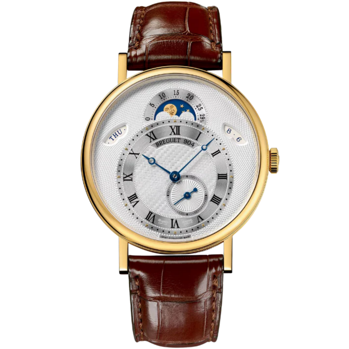 CLASSIQUE CALENDRIER 7337 39 MM YELLOW GOLD WITH SILVER DIAL