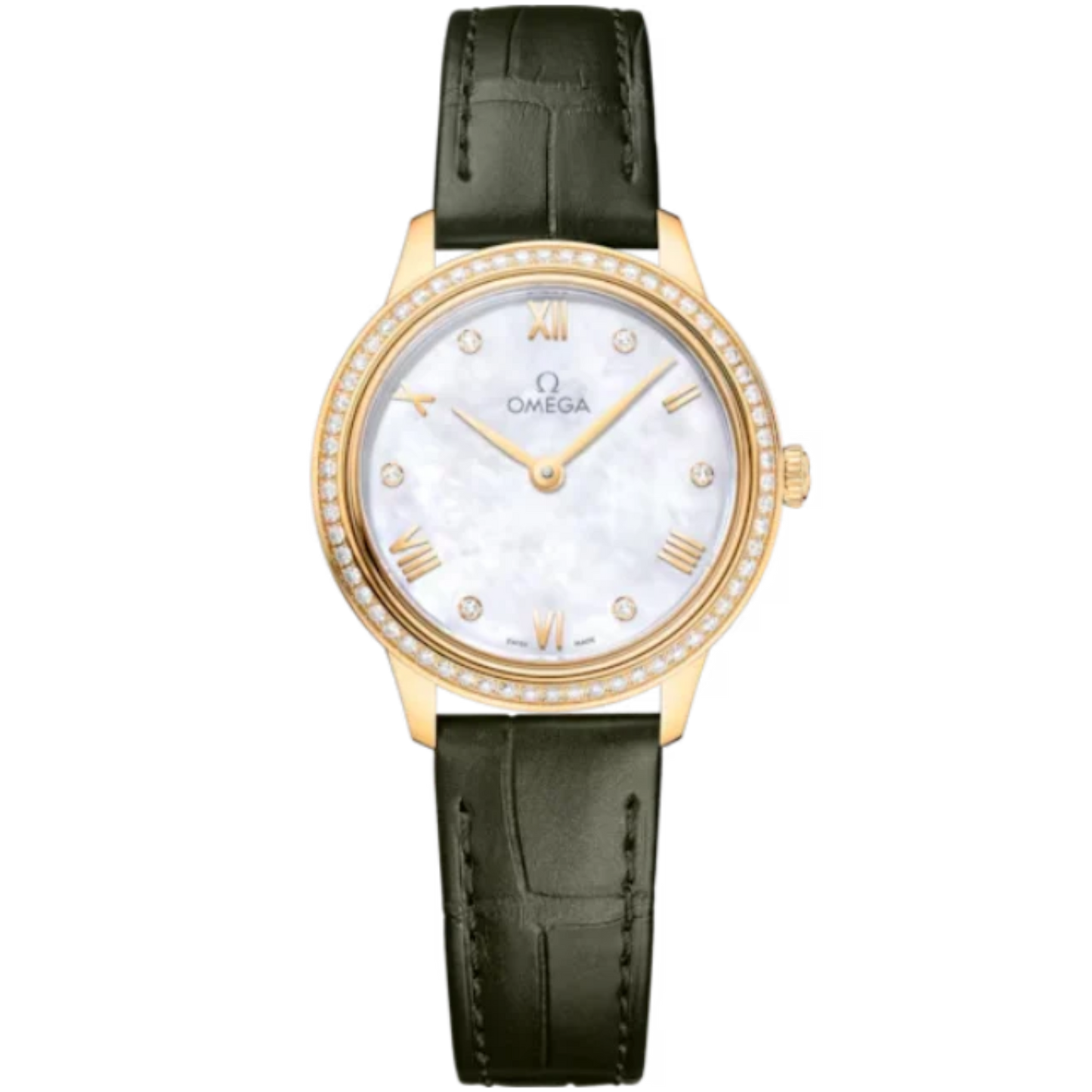 DE VILLE PRESTIGE 27 MM YELLOW GOLD WITH MOTHER OF PEARL DIAL