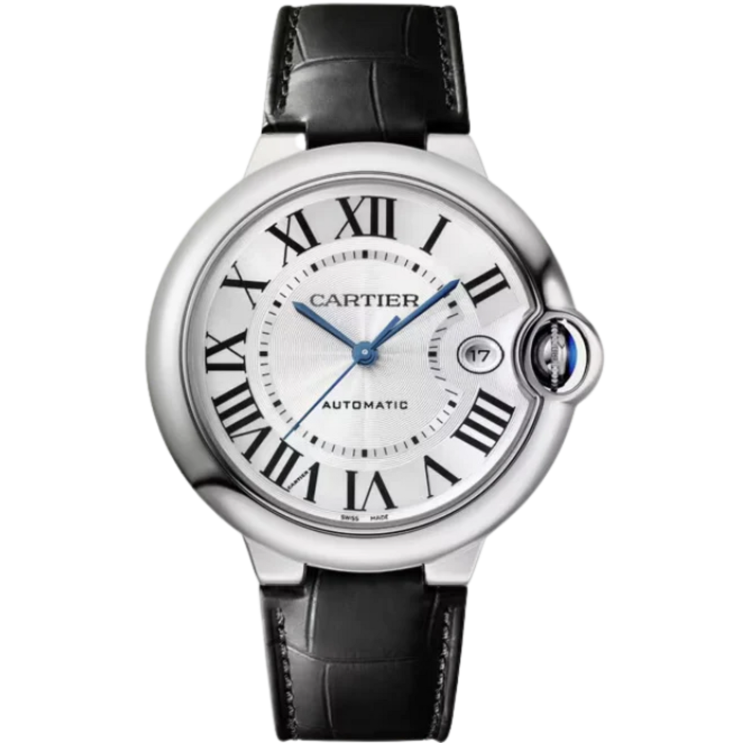 BALLON BLEU DE CARTIER 40 MM STAINLESS STEEL WITH SILVER GUILLOCHE DIAL