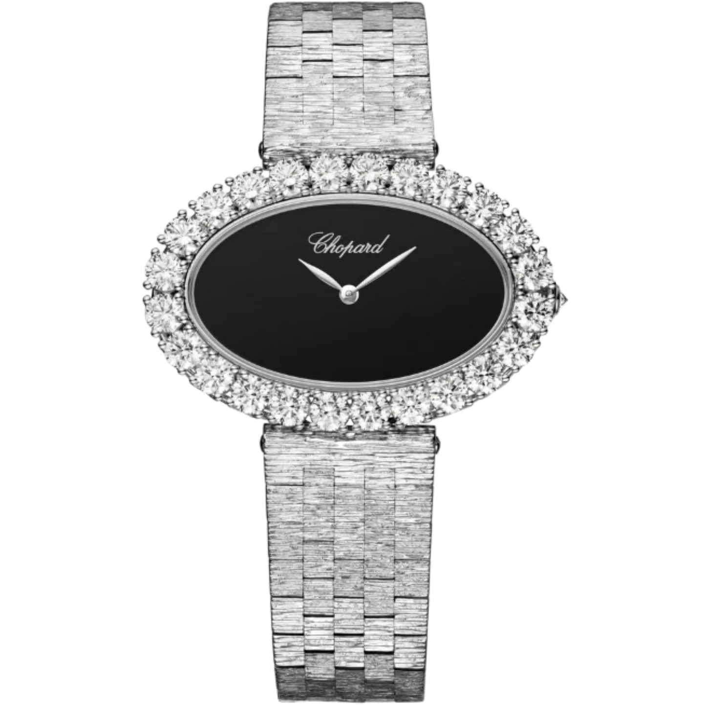 L'HEURE DU DIAMANT VINTAGE 26 MM ETHICAL WHITE GOLD WITH BLACK DIAL