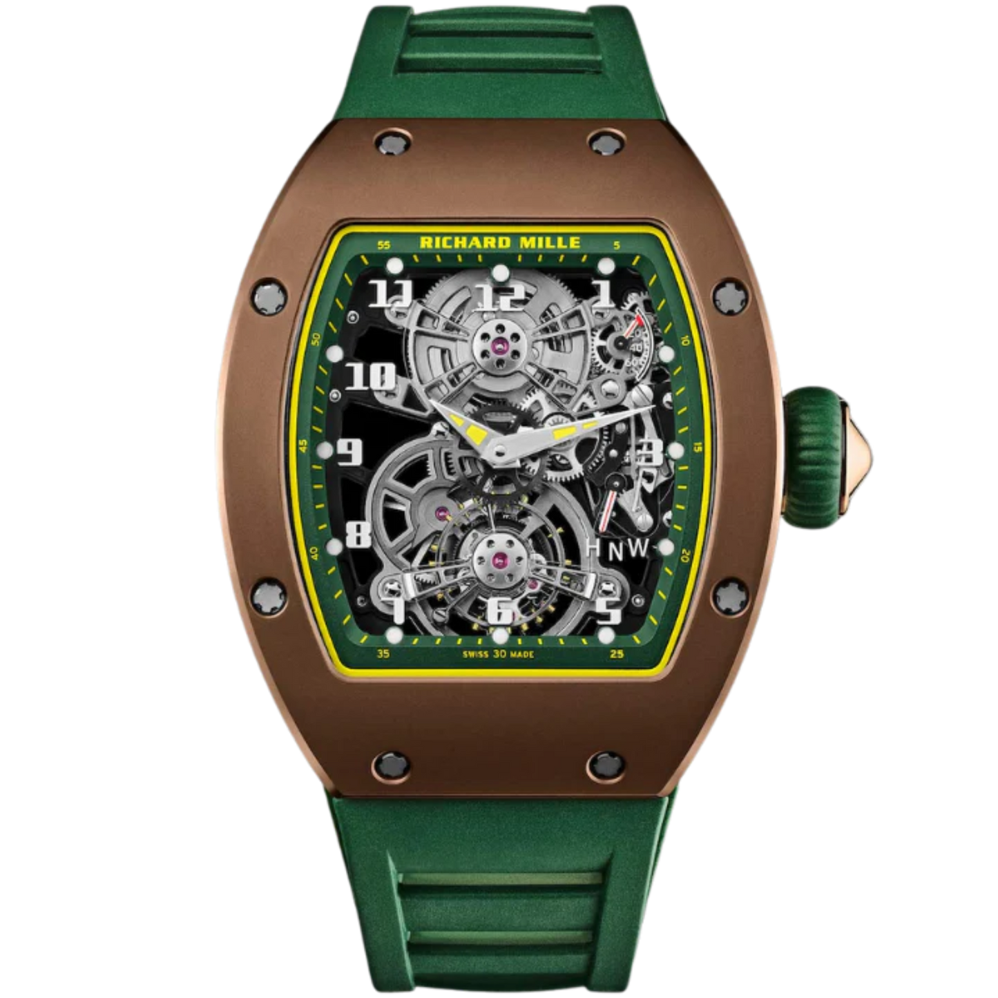 RM 17-01 Tourbillon Brown Cermet Rubber Strap Skeleton Dial Warm-Toned Brown Cermet Case and Bezel