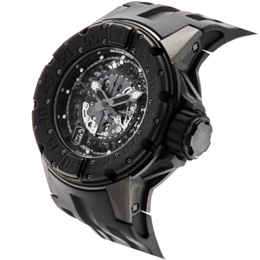 RM 028 Boutique Special Automatic Black Rubber Strap Titanium Case