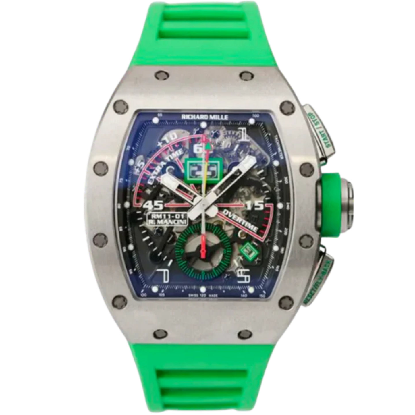 RM 011 Roberto Mancini Titanium Automatic Rubber Strap Titanium Case