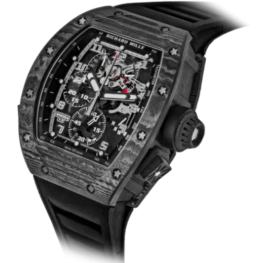RM 004 Split-Seconds Chronograph V2 and V3 Rubber Strap NTPT Carbon Case