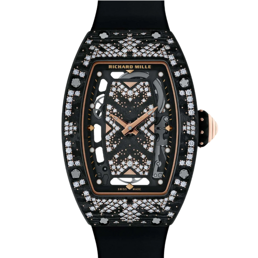 RM 07-01 Automatic Winding Intergalactic Rubber Strap Carbon TPT With 5N Red Gold Accents Case