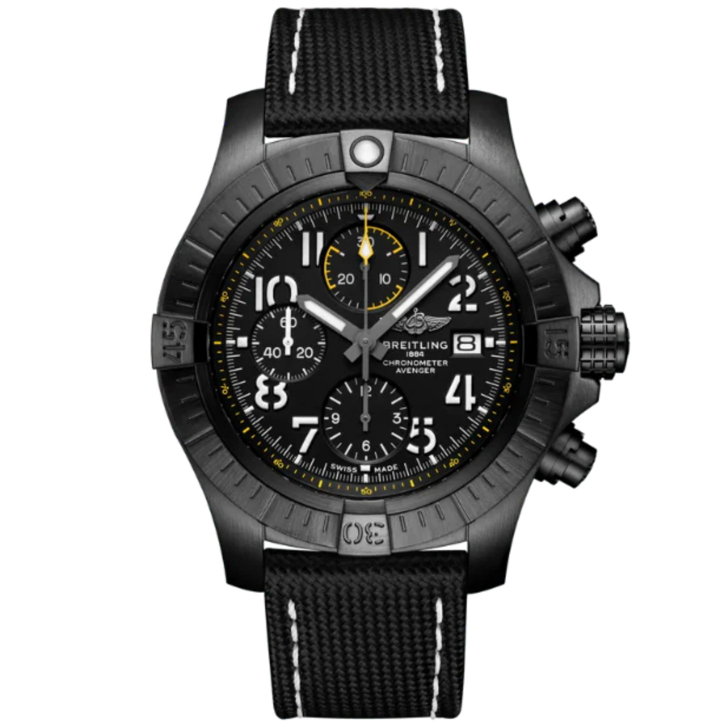 AVENGER CHRONOGRAPH NIGHT MISSION 45 MM DLC-COATED TITANIUM AND BLACK DIAL