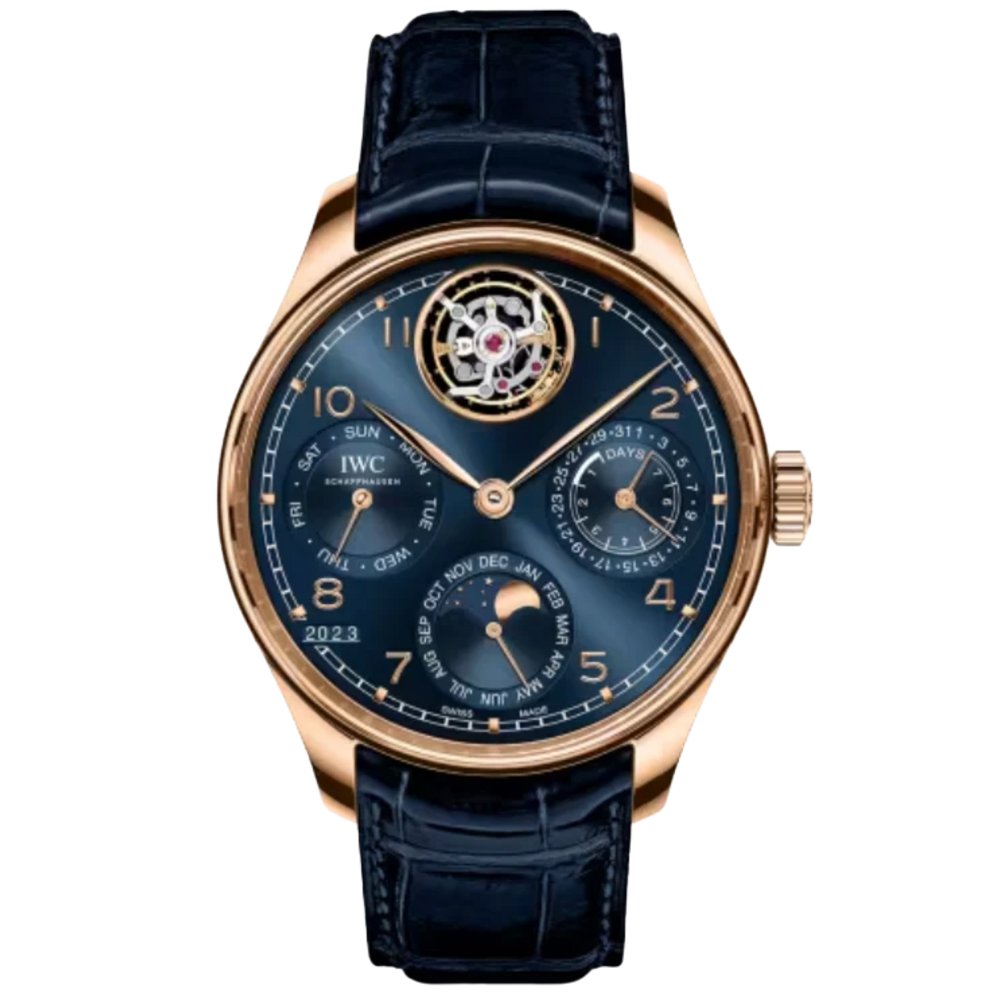 PORTUGIESER PERPETUAL CALENDAR TOURBILLON BOUTIQUE EDITION 45 MM GOLD WITH GRAY DIAL