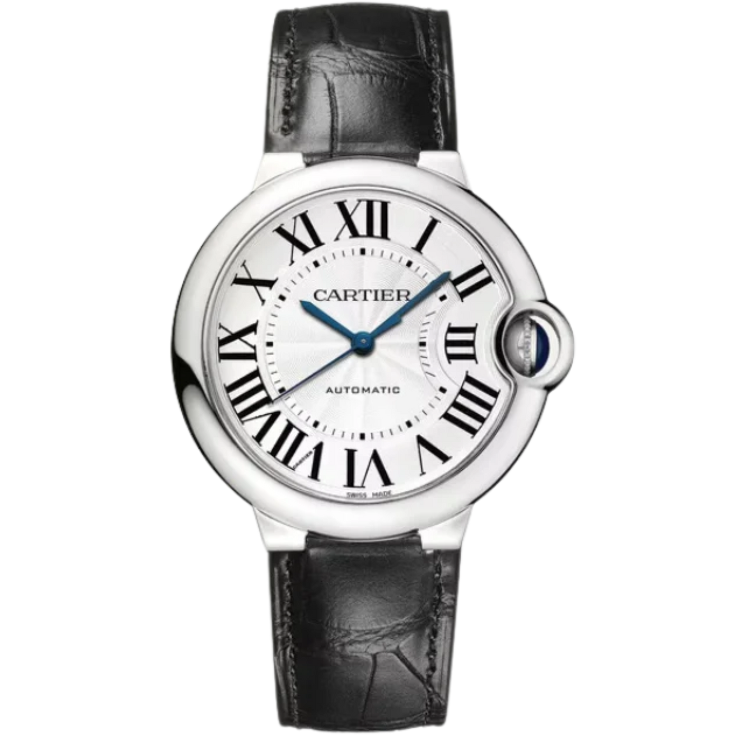 BALLON BLEU DE CARTIER 36 MM STAINLESS STEEL WITH SILVER GUILLOCHE OPALINE DIAL