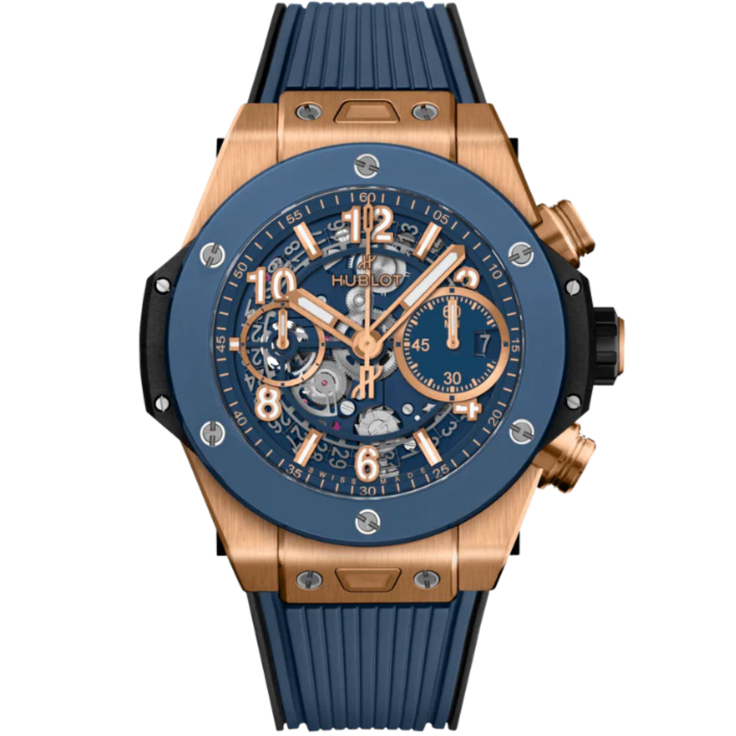 Big Bang 42mm UNICO KING GOLD BLUE CERAMIC