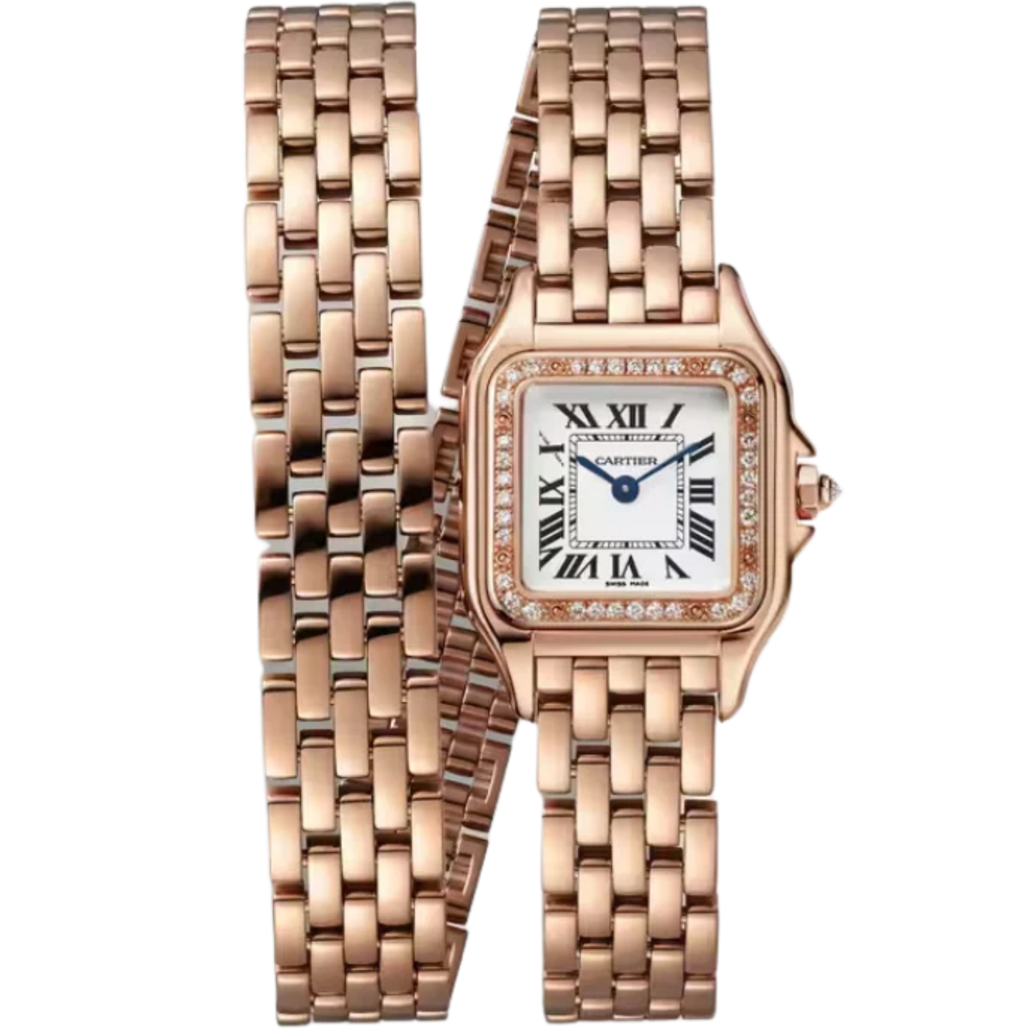 PANTHERE DE CARTIER 30 MM 18K ROSE GOLD WITH SILVER DIAL