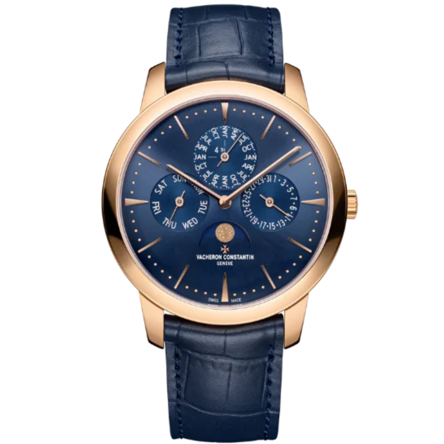 PATRIMONY PERPETUAL CALENDAR ULTRA-THIN 41 MM PINK GOLD WITH BLUE BRASS DIAL