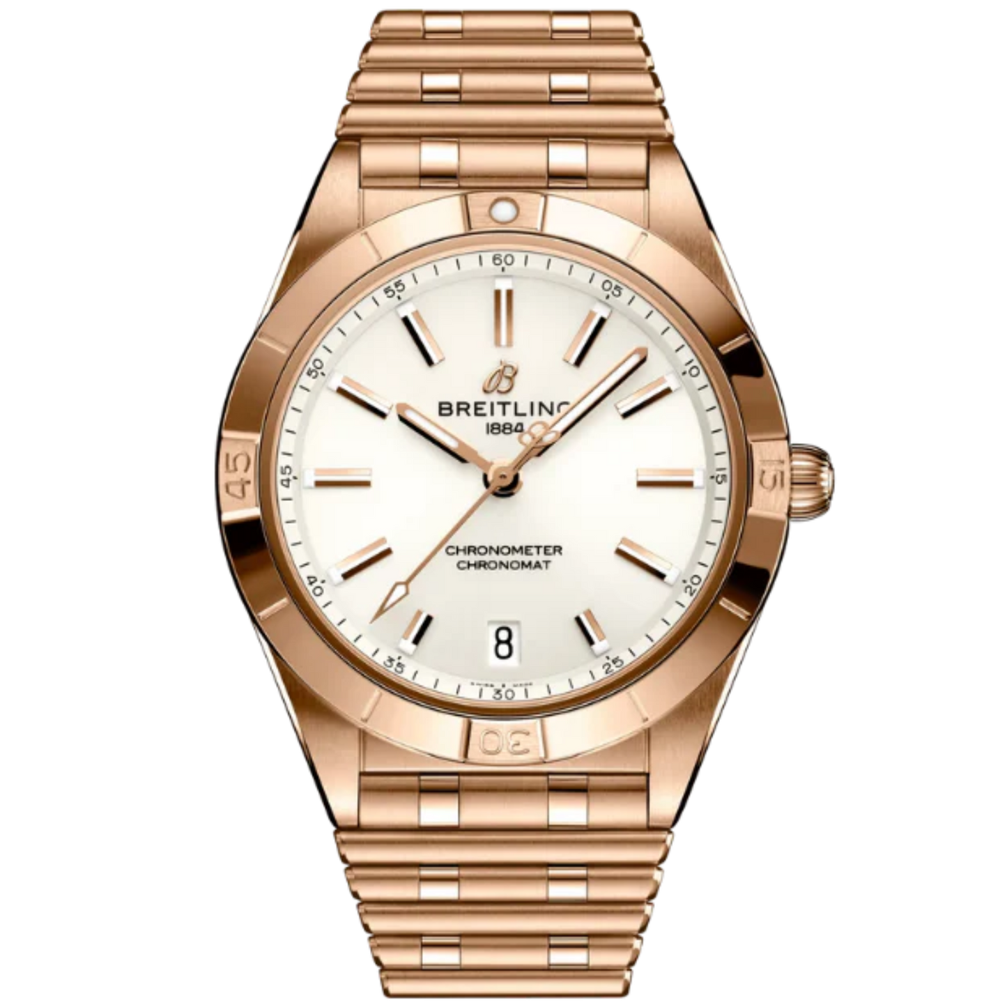 CHRONOMAT AUTOMATIC 36 MM 18K ROSE GOLD WITH WHITE DIAL
