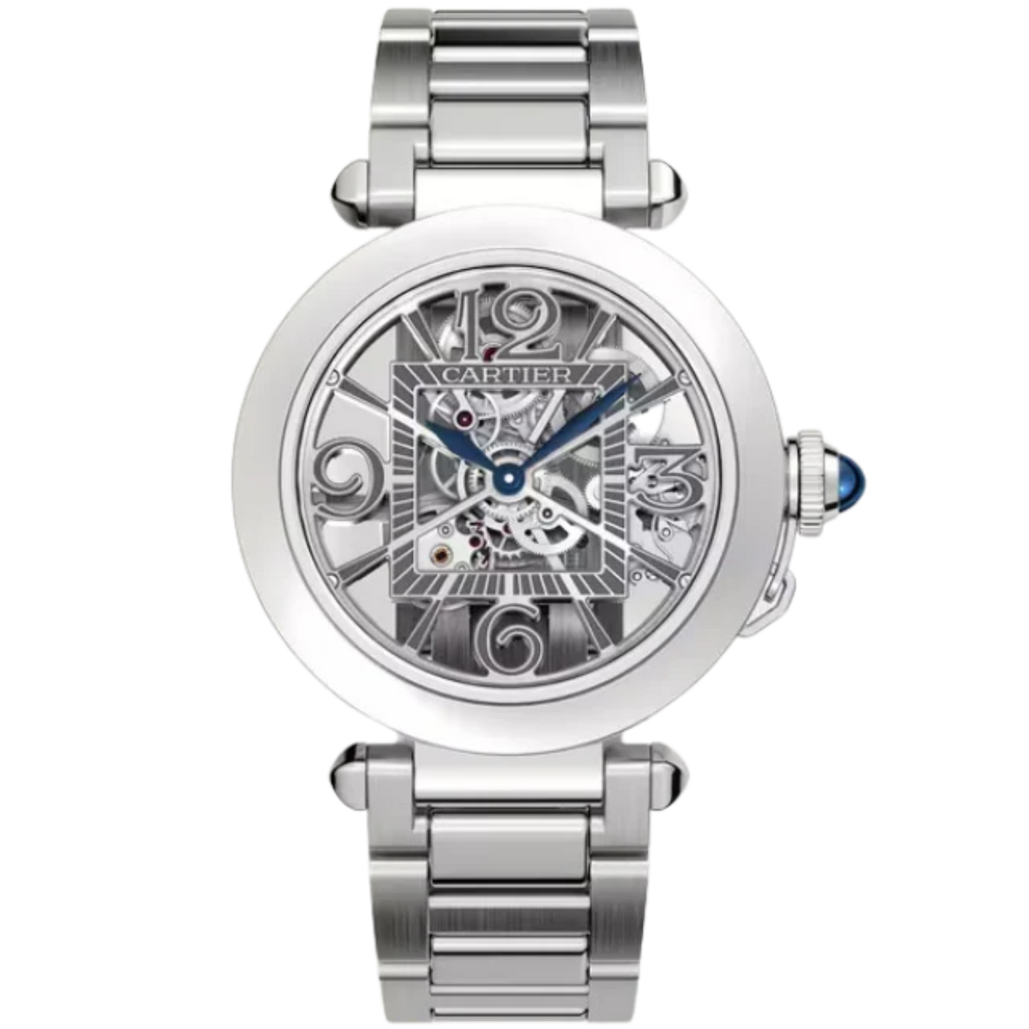 PASHA DE CARTIER SKELETON 41 MM STAINLESS STEEL