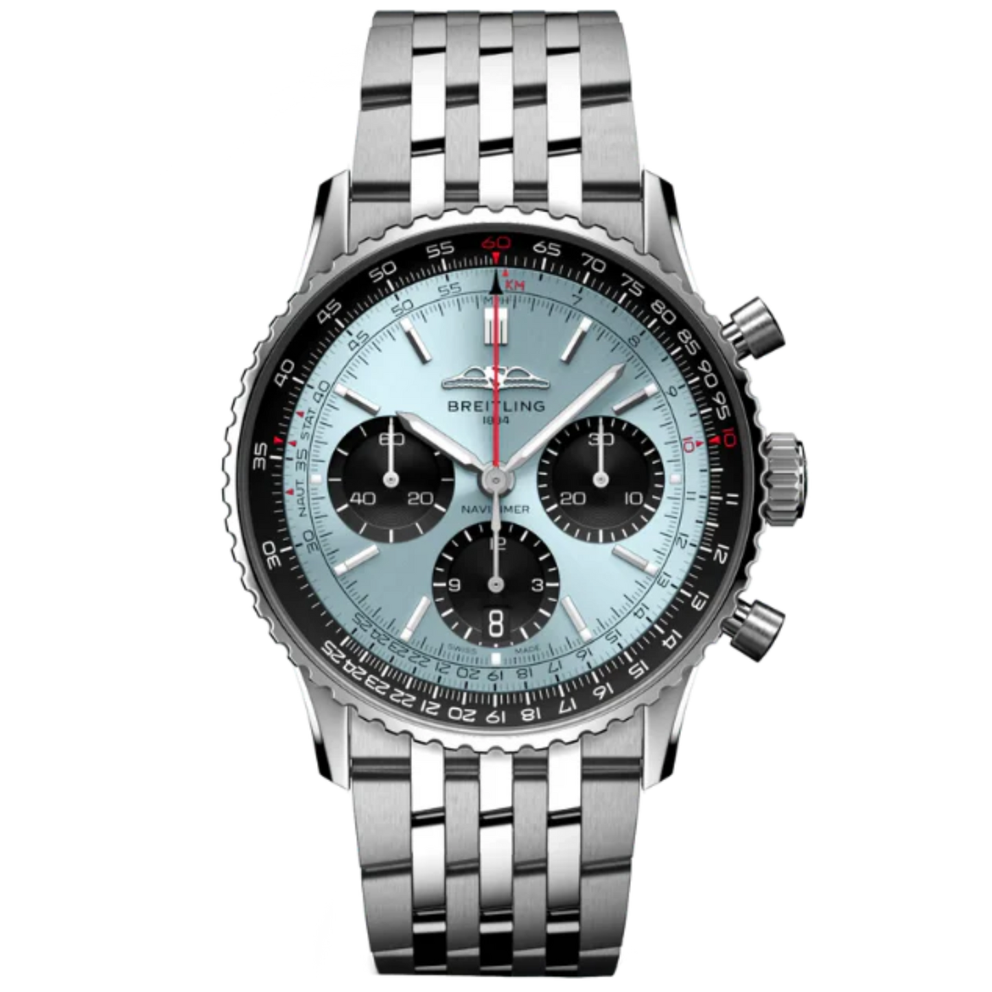 NAVITIMER B01 CHRONOGRAPH 41 MM STAINLESS STEEL WITH ICE BLUE DIAL