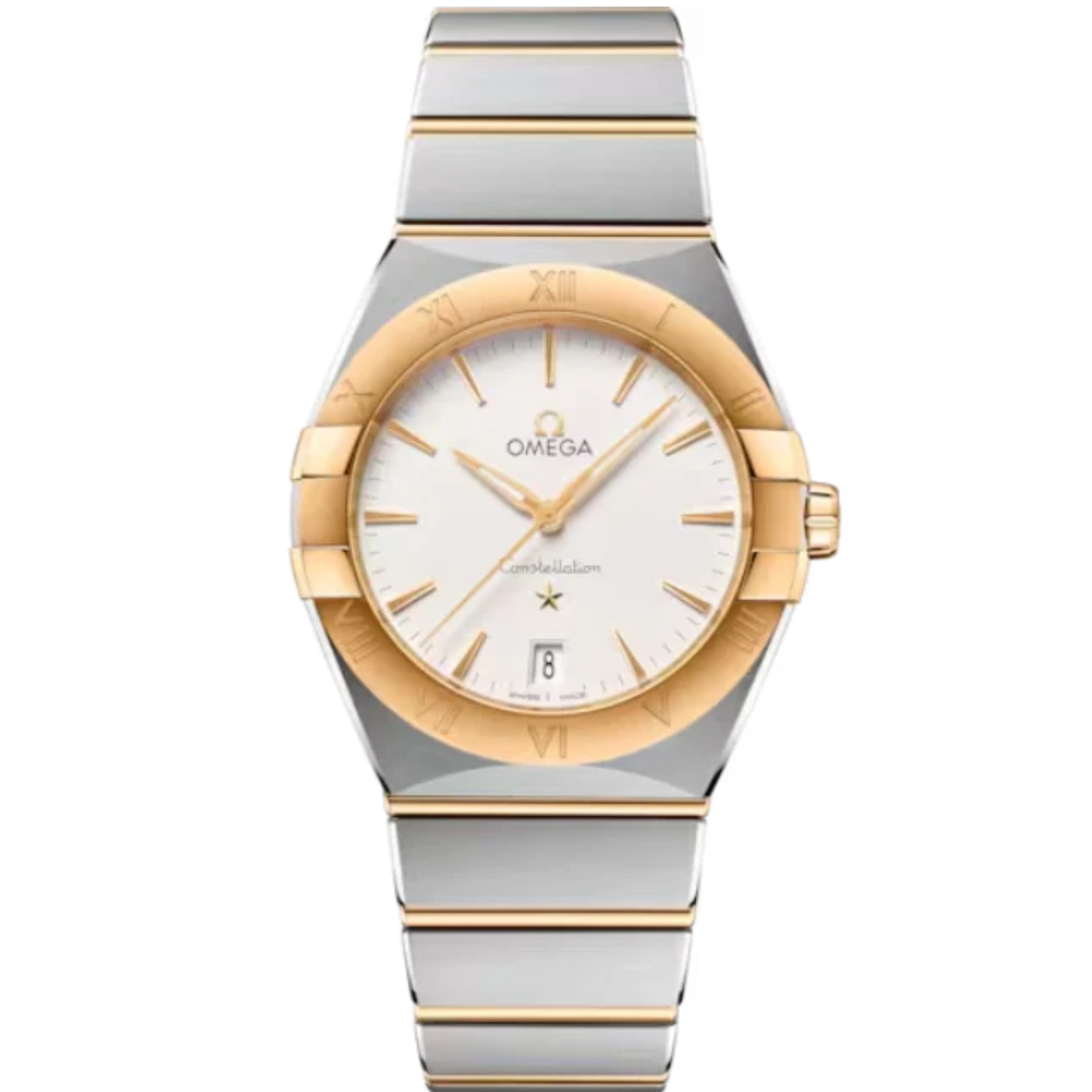 CONSTELLATION 36 MM STAINLESS STEEL - YELLOW GOLD WITH SILVER DIAL