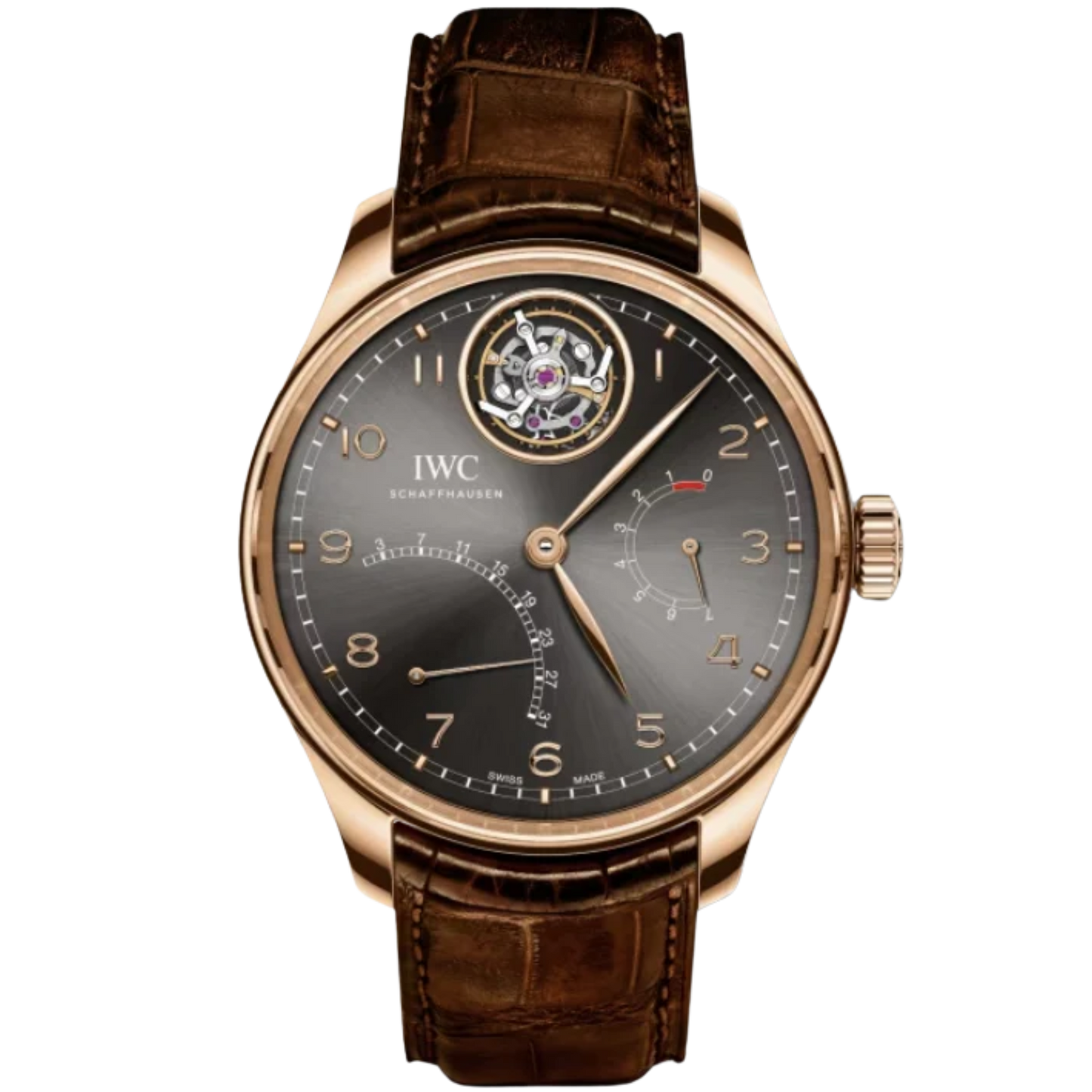 PORTUGIESER TOURBILLON MYSTERE RETROGRADE 44 MM GOLD WITH GRAY DIAL